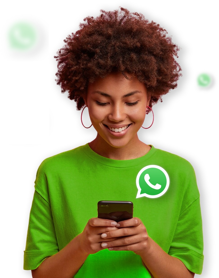 Cliente usando WhatsApp